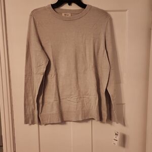 Style & Co. Light Beige/gray Long Sleeve Sweater. XL (P)
